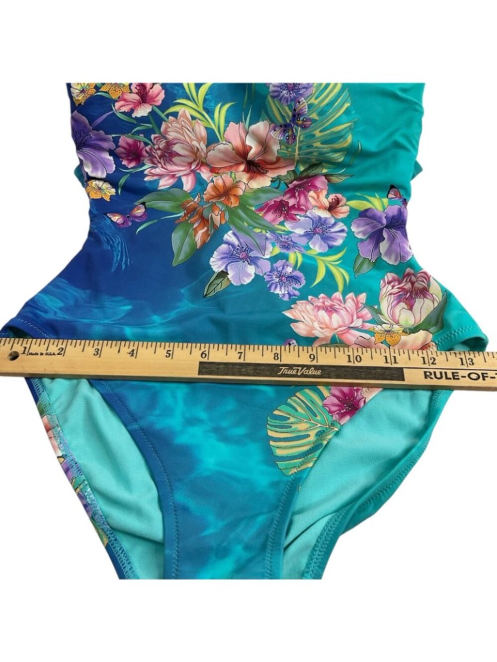 Johnny Was Swimsuit Women Sz XS Floral Square Neck One Piece Nwt $138 - Picture 10 of 11